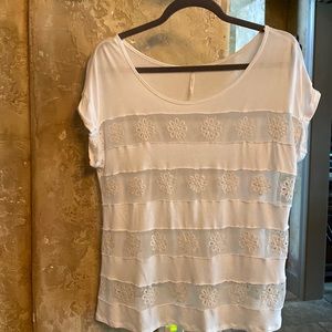 FreePeople White Tee. Sz. small